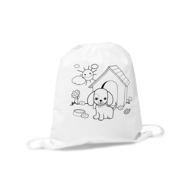 DRAWS. Children's drawstring bag for colouring (80 g/m²)